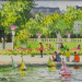 Painting Paris, le bassin du Luxembourg by Decoudun Jean charles | Painting Figurative Urban Watercolor