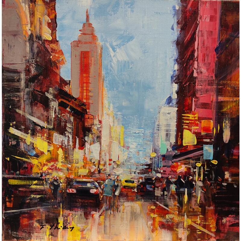 Painting Boogie Woogie NY by Frédéric Thiery | Painting Figurative Acrylic