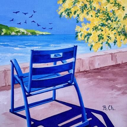 Painting Pureté bleue by Chassagnette Béatrice | Painting Figurative Oil Landscapes