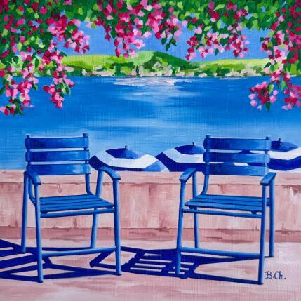 Painting Pureté rose by Chassagnette Béatrice | Painting Figurative Oil Landscapes, Pop icons