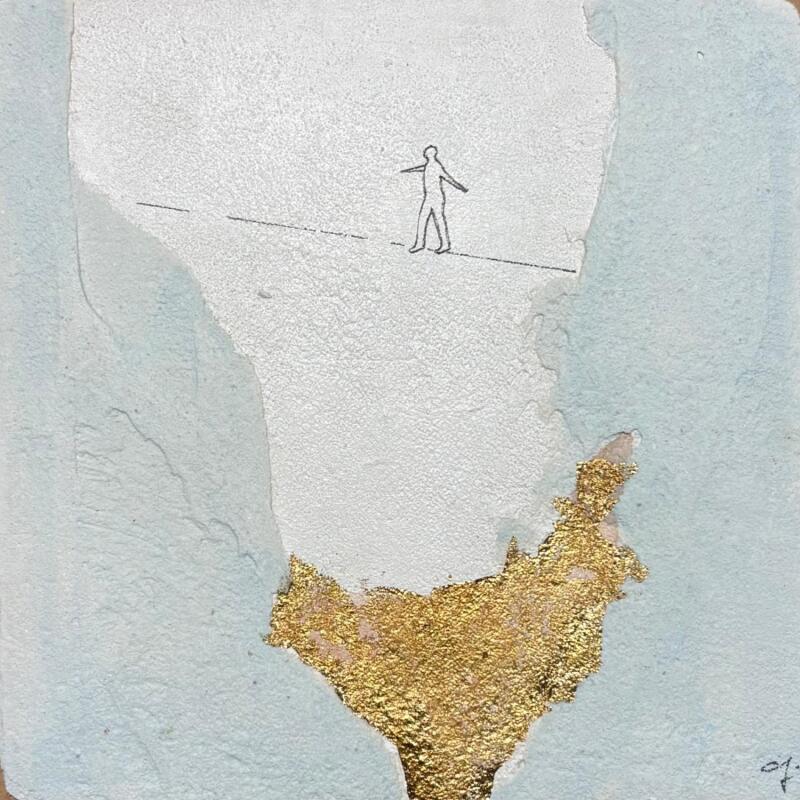 Peinture LIBERA IL CORPO par Roma Gaia | Tableau Matiérisme Minimaliste Acrylique Sable