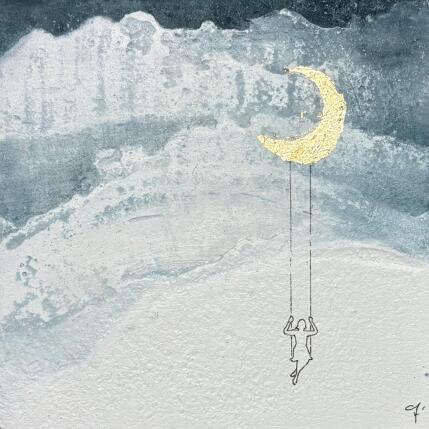 Painting NYX by Roma Gaia | Painting Subject matter Acrylic, Sand Minimalist