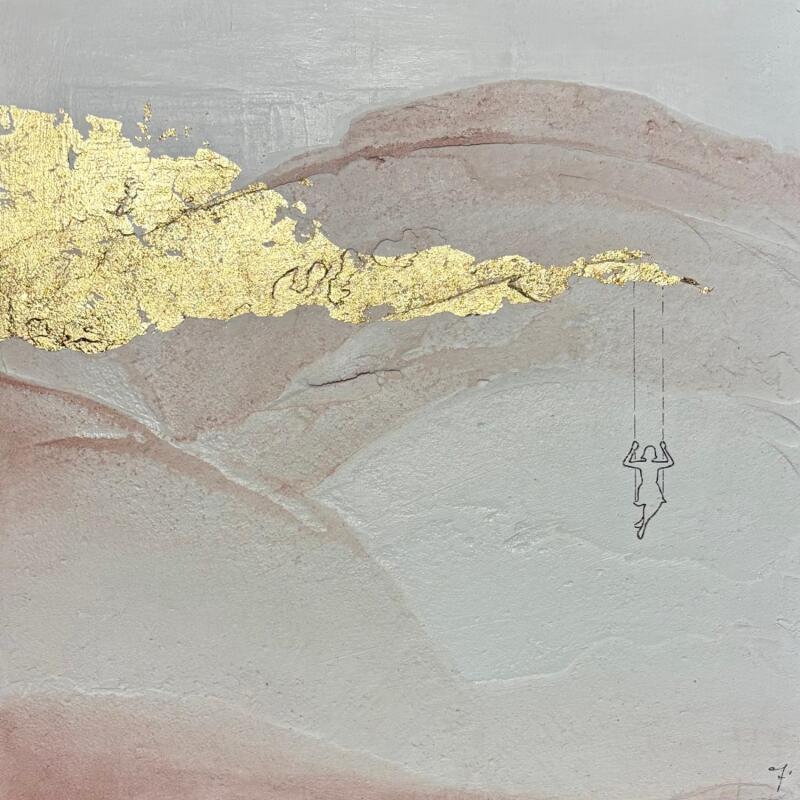 Peinture BRAVEHEART par Roma Gaia | Tableau Matiérisme Minimaliste Acrylique Sable