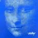 Painting Mini Joconde bleu by Wawapod | Painting Pop-art Pop icons Acrylic Posca