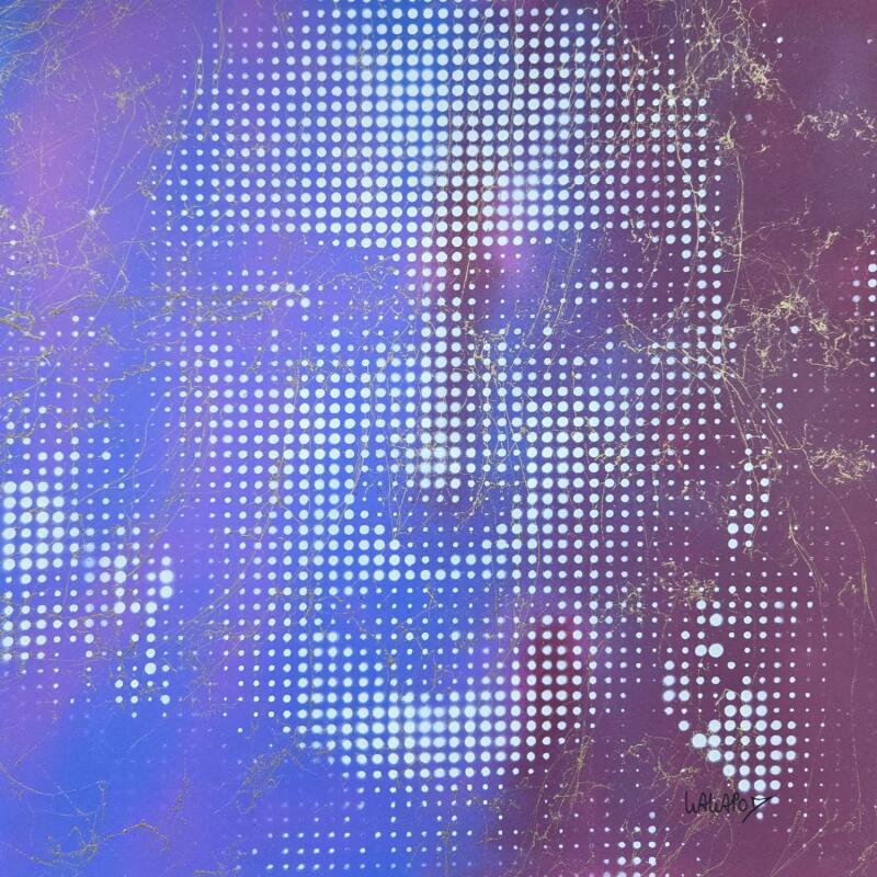 Gemälde Frida Violet Or von Wawapod | Gemälde Pop-Art Pop-Ikonen Acryl Posca