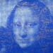 Painting Joconde bleu Or Big by Wawapod | Painting Pop-art Pop icons Acrylic Posca