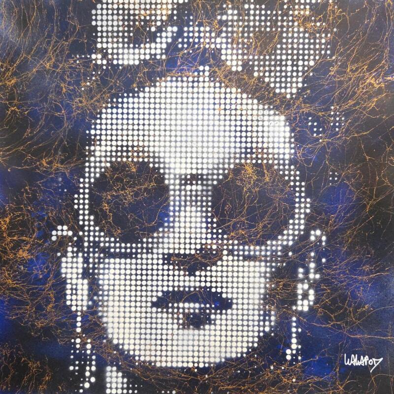 Painting Frida Lunettes Bleu or by Wawapod | Painting Pop-art Pop icons Acrylic Posca