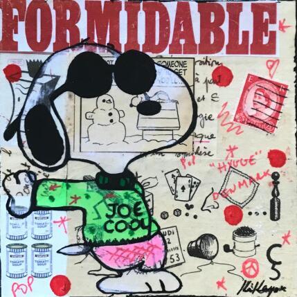 Peinture Snoopy cool par Kikayou | Tableau Pop-art Acrylique, Collage, Graffiti Icones Pop