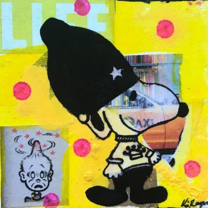 Peinture Snoopy london  par Kikayou | Tableau Pop-art Acrylique, Collage, Graffiti Icones Pop
