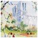 Painting Notre Dame, ma belle  by Bailly Kévin  | Painting Figurative Urban Architecture Watercolor Ink