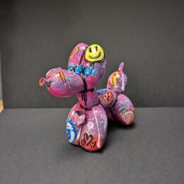 Sculpture Chien ballon 2  by Sufyr | Sculpture Pop-art Graffiti, Posca Animals