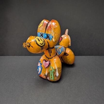Sculpture Chien ballon 1 by Sufyr | Sculpture Pop-art Graffiti, Posca Animals