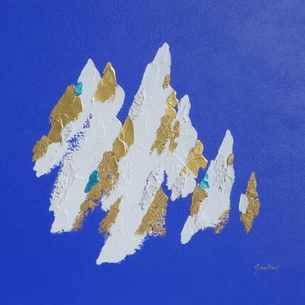 Peinture Reflets arctiques par Gaultier Dominique | Tableau Matiérisme Acrylique Minimaliste