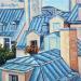 Painting Paris Rooftops by Pigni Diana | Painting Impressionism Landscapes Urban Architecture Oil