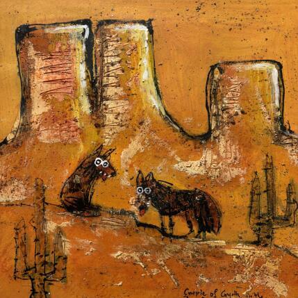 Painting Laughing after a good joke by Maury Hervé | Painting Raw art Animals