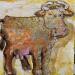 Painting Golden Cow by Maury Hervé | Painting Raw art Animals