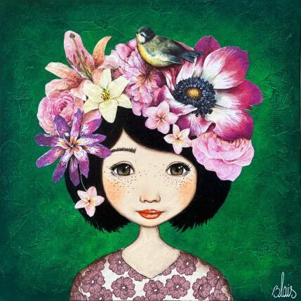 Painting Julietta by Blais Delphine | Painting Naive art Acrylic, Gluing