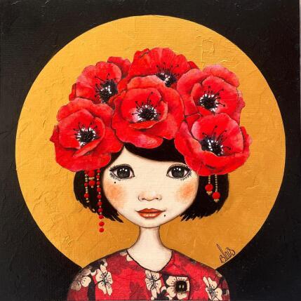 Pintura Yuki por Blais Delphine | Pintura Arte naïf Acrílico, Collage