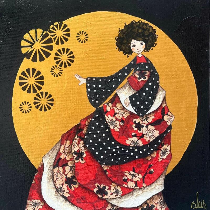 Pintura Yuma por Blais Delphine | Pintura Arte naïf Acrílico Collage