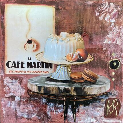 Painting Gourmandises by Romanelli Karine | Painting Figurative Acrylic, Gluing Life style, Still-life