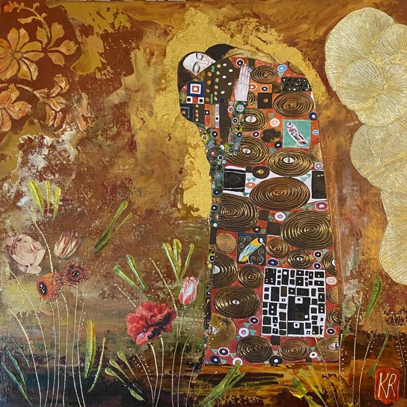 Peinture Je respire par Romanelli Karine | Tableau Figuratif Scènes de vie Acrylique Collage