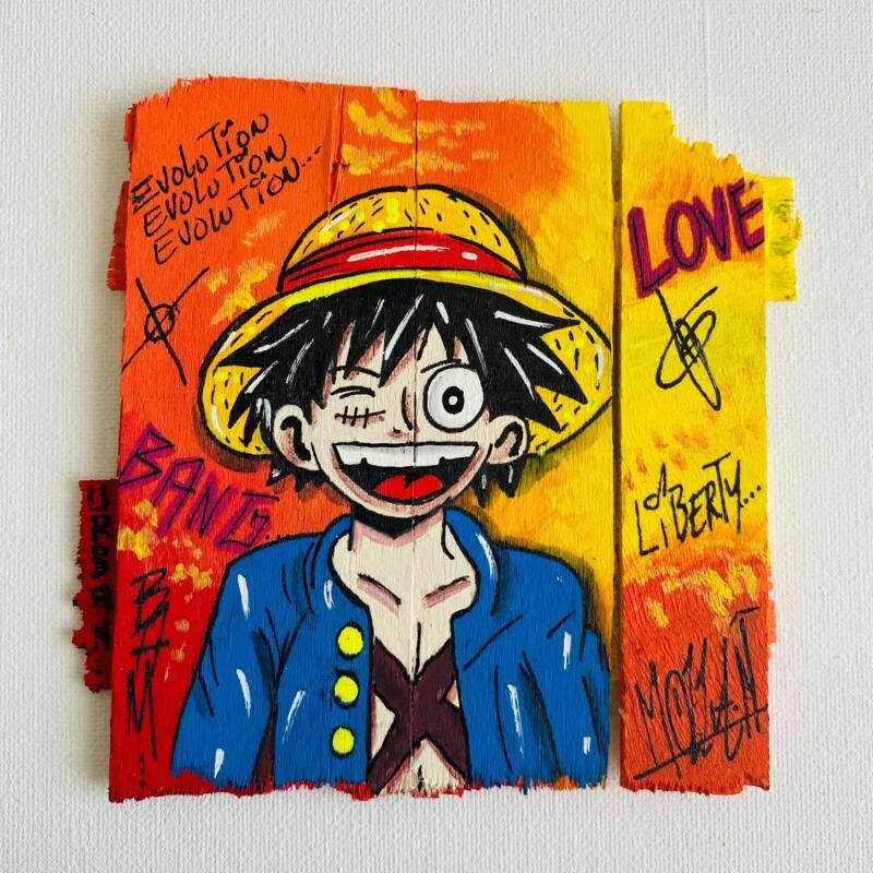 Peinture Joie par Molla Nathalie  | Tableau Pop-art Icones Pop Bois Acrylique Posca