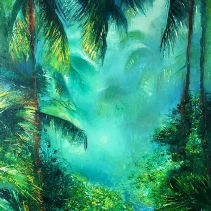 Peinture Forêt Exotique par Levesque Emmanuelle | Tableau  Huile