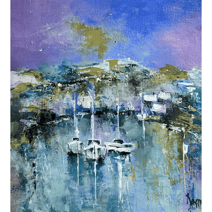 Pintura Port grec por Dessein Pierre | Pintura Figurativo Aceite