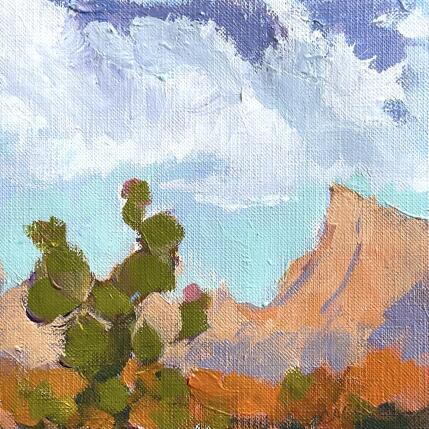 Painting Desert Serenity by Carrillo Cindy | Painting Figurative Oil Landscapes