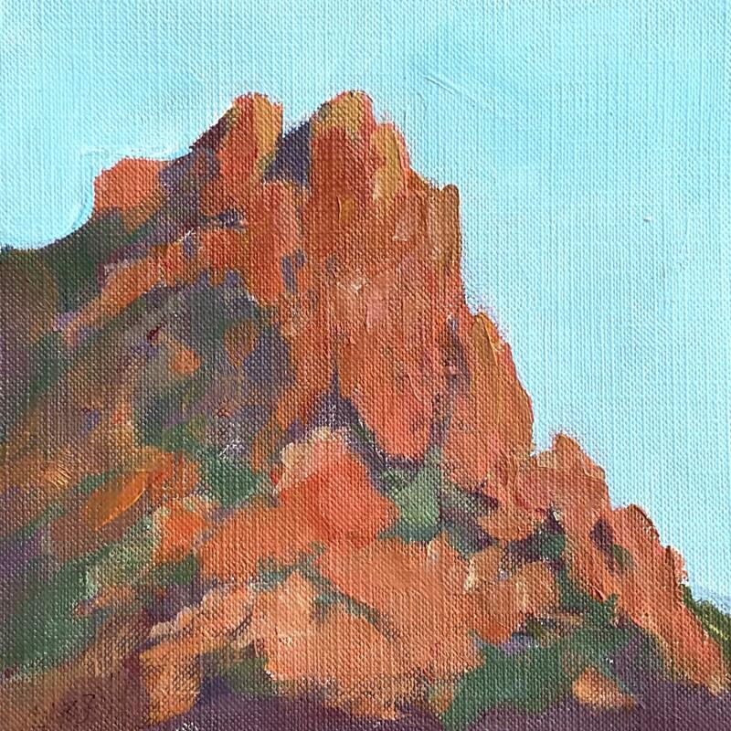 Painting Found Serenity by Carrillo Cindy  | Painting Figurative Landscapes Oil