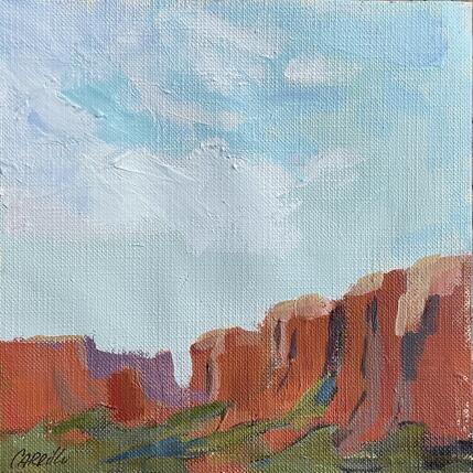 Painting Spring Greens by Carrillo Cindy | Painting Figurative Oil Landscapes