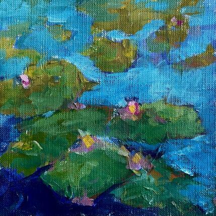 Painting Emerald Pond by Carrillo Cindy | Painting Figurative Oil Landscapes