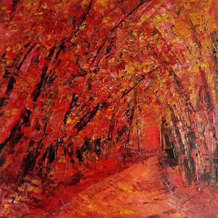 Gemälde L'allée rouge von Levesque Emmanuelle | Gemälde  Öl Pop-Ikonen