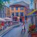 Painting Petite pause en centre ville d'Aix en Provence by Degabriel Véronique | Painting Figurative Landscapes Urban Life style Oil