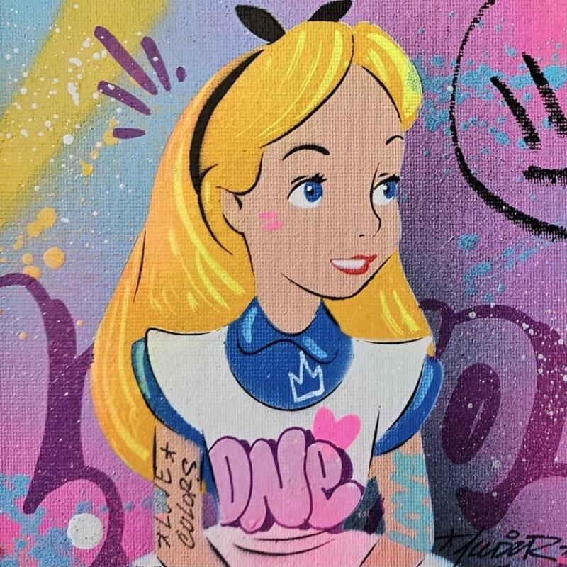 Peinture Alice par Lemoine Mael | Tableau Pop-art Icones Pop Graffiti Acrylique