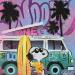Painting Snoopy van by Lemoine Mael | Painting Pop-art Pop icons Graffiti Acrylic