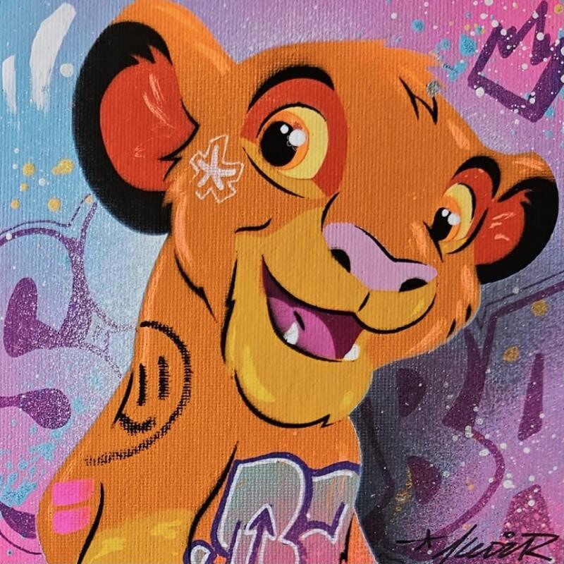 Painting Simba by Lemoine Mael | Painting Pop-art Pop icons Graffiti Acrylic