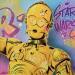 Painting C3PO by Lemoine Mael | Painting Pop-art Pop icons Graffiti Acrylic