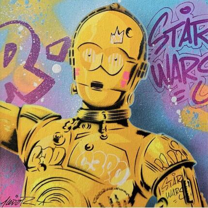 Painting C3PO by Lemoine Mael | Painting Pop-art Acrylic, Graffiti Pop icons