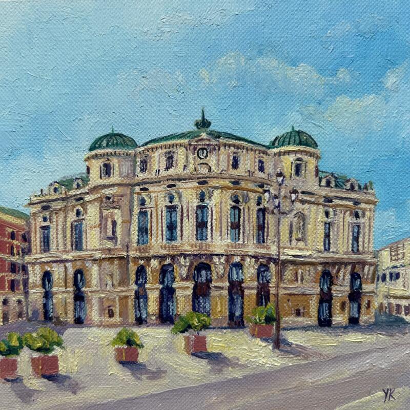 Painting Teatro Arriaga by Kochevykh Yulia | Painting Realism Urban Architecture Oil