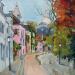 Gemälde Rue de l'Abreuvoir von Kochevykh Yulia | Gemälde Realismus Landschaften Urban Architektur Öl