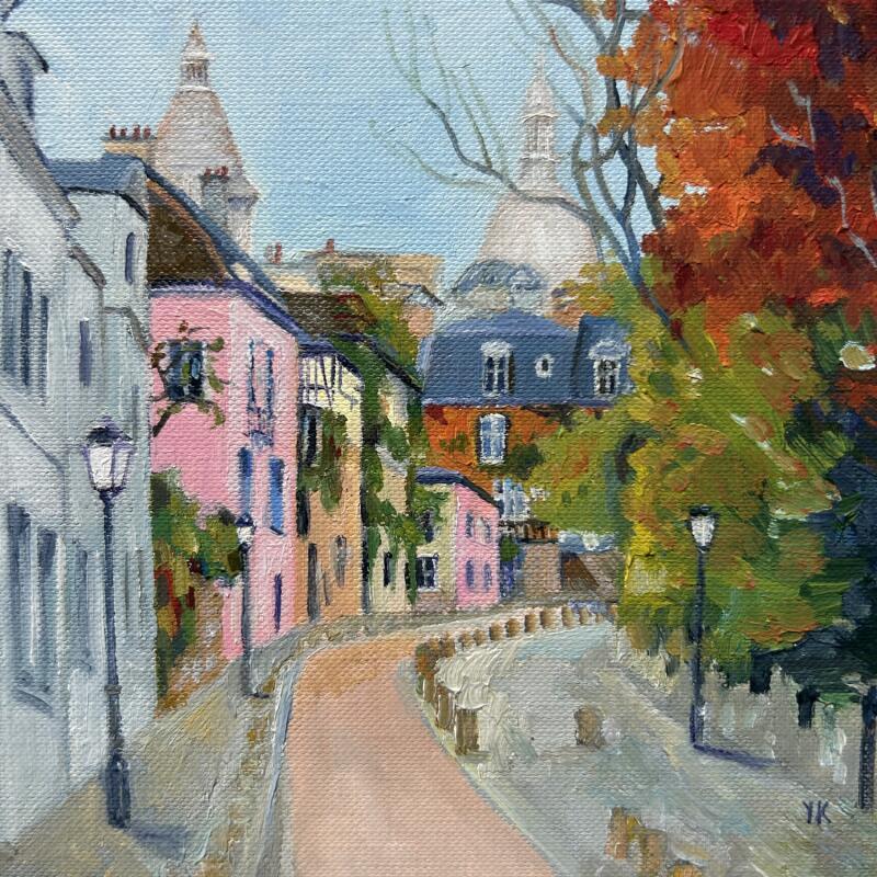 Gemälde Rue de l'Abreuvoir von Kochevykh Yulia | Gemälde Realismus Landschaften Urban Architektur Öl