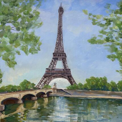 Gemälde Du Port Debilly von Kochevykh Yulia | Gemälde Realismus Acryl Architektur, Urban