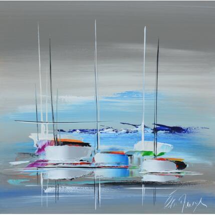 Peinture Voyage sur l'océan par Munsch Eric | Tableau Figuratif Acrylique, Huile Marine