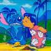 Painting Lilo et Stitch by Revel | Painting Pop-art Pop icons Acrylic