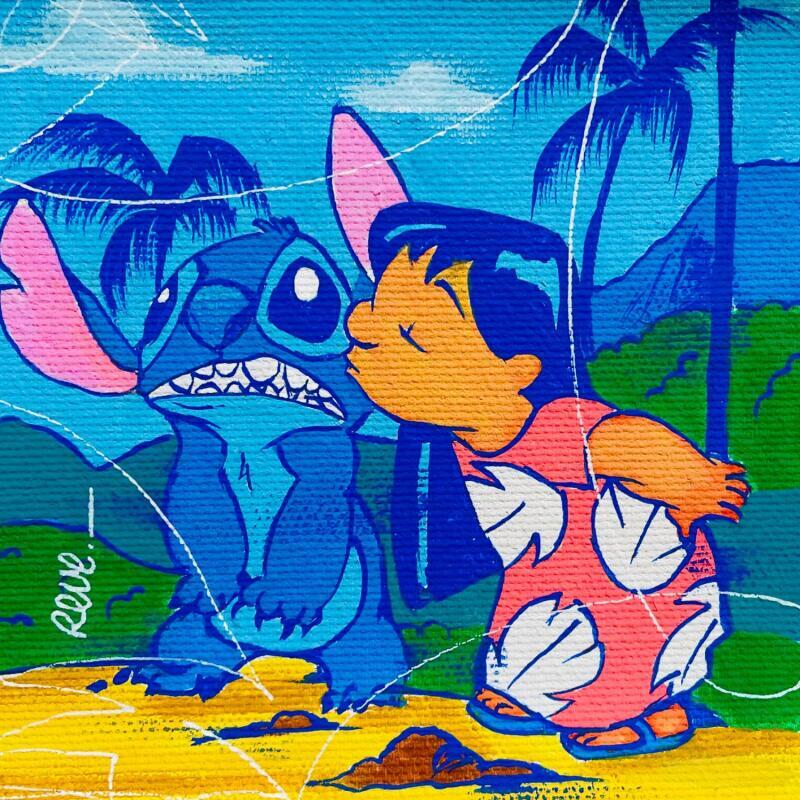 Painting Lilo et Stitch by Revel | Painting Pop-art Pop icons Acrylic