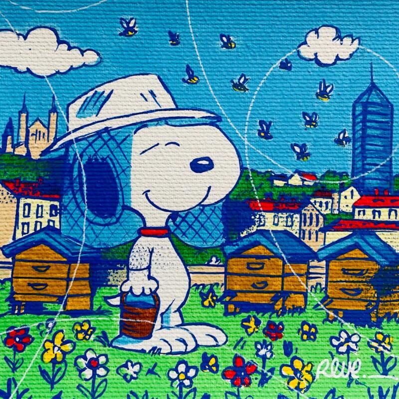 Gemälde Abeilles von Revel | Gemälde Pop-Art Pop-Ikonen Acryl Posca