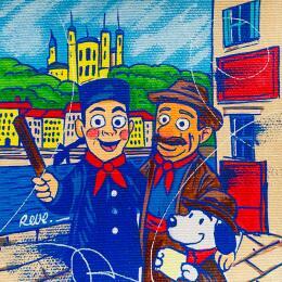 Painting Les Guignols by Revel | Painting Pop-art Acrylic, Posca Pop icons