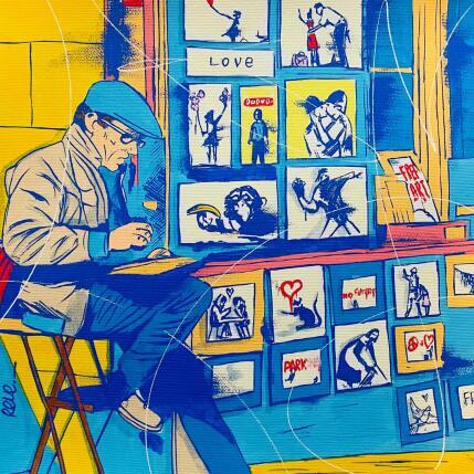 Peinture Banksy par Revel | Tableau Street Art Icones Pop, Urbain