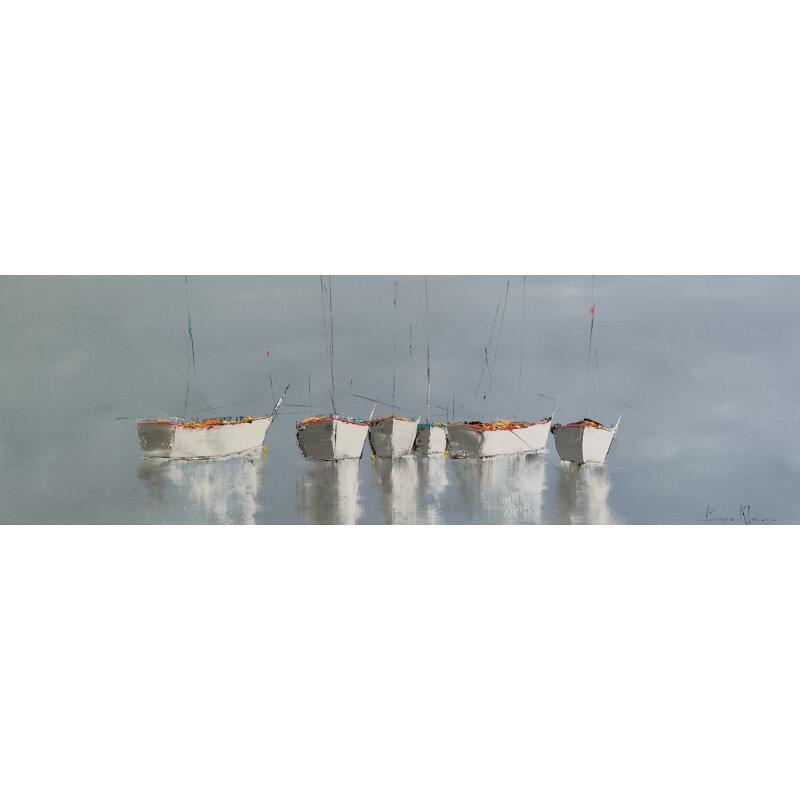 Pintura Barques de marchands por Klein Bruno | Pintura Figurativo Marine Aceite